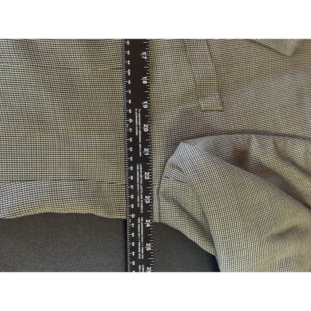 Lauren Ralph Lauren Houndstooth Blazer 42R Wool Brown Sport‎ Coat Jacket